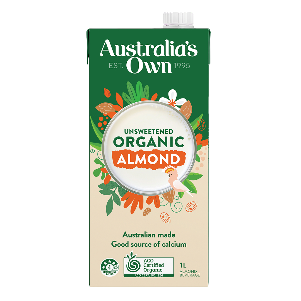 Organic Almond Soy Coconut Milk Australia’s Own 1L / Susu Vegan Gluten Free
