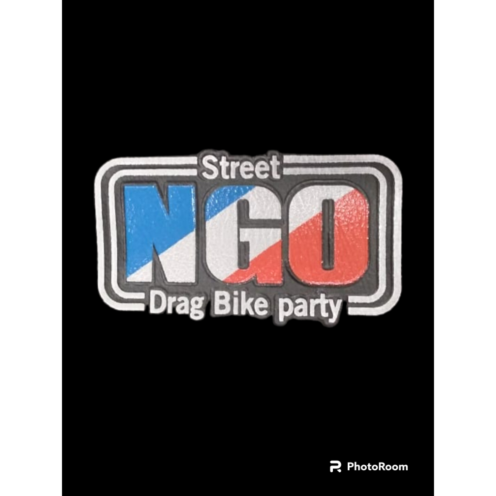 Cover Jok / Sarung Jok / Sarung Tempat Duduk Kulit Motor Hitam Oscar Logo Street NGO Drag Bike Party
