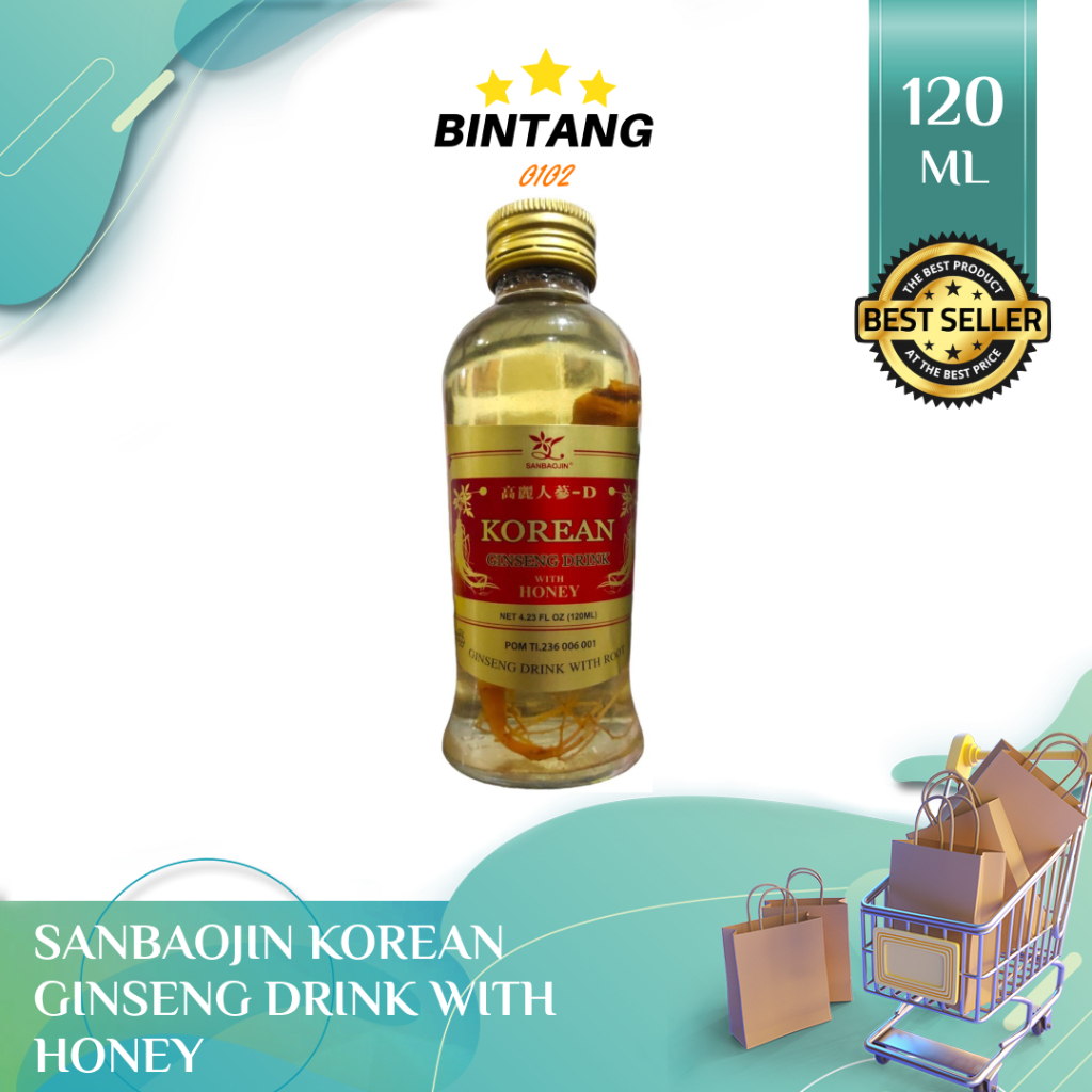 

SANBAOJIN Korean Ginseng Drink With Honey 120ml CV SALIM