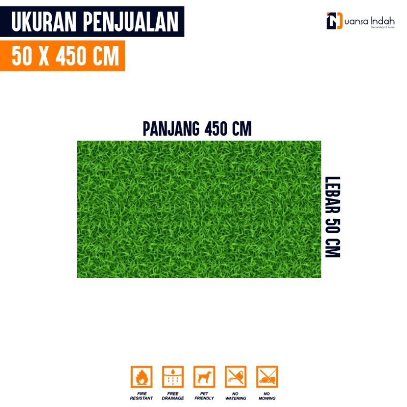 RUMPUT SINTETIS SWISS PREMIUM UKURAN 50x450 CM