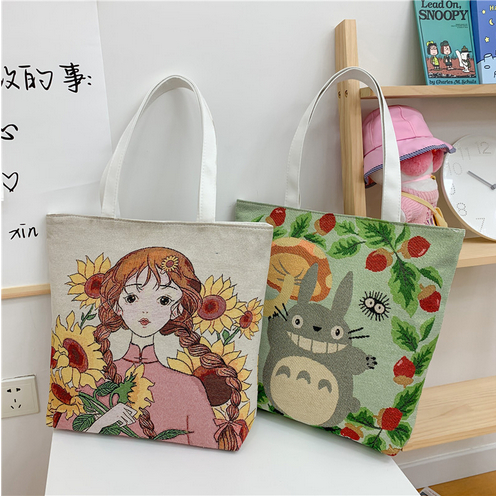 Tote Bag canvas pattern Wanita Besar Motif Terbaru Lucu tas cewek thailand Tote Bag Premium Import Korean Style