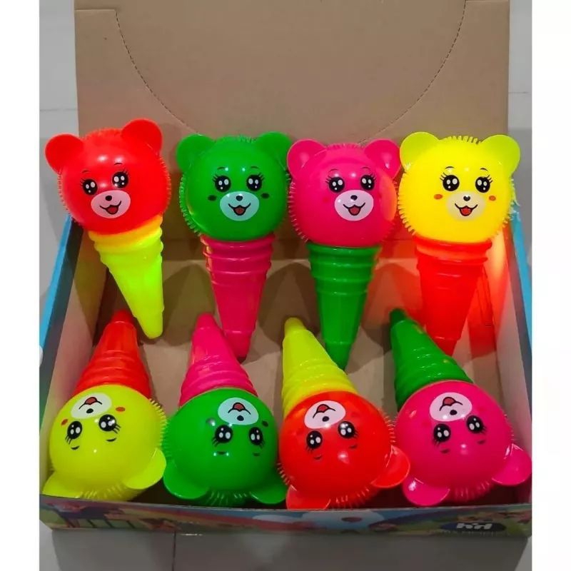 Mainan Bayi Stick Ice Cream Panda / Rattle Stik Rubber Es Krim Panda / Mainan Anak Cit Cit Silikon Boneka