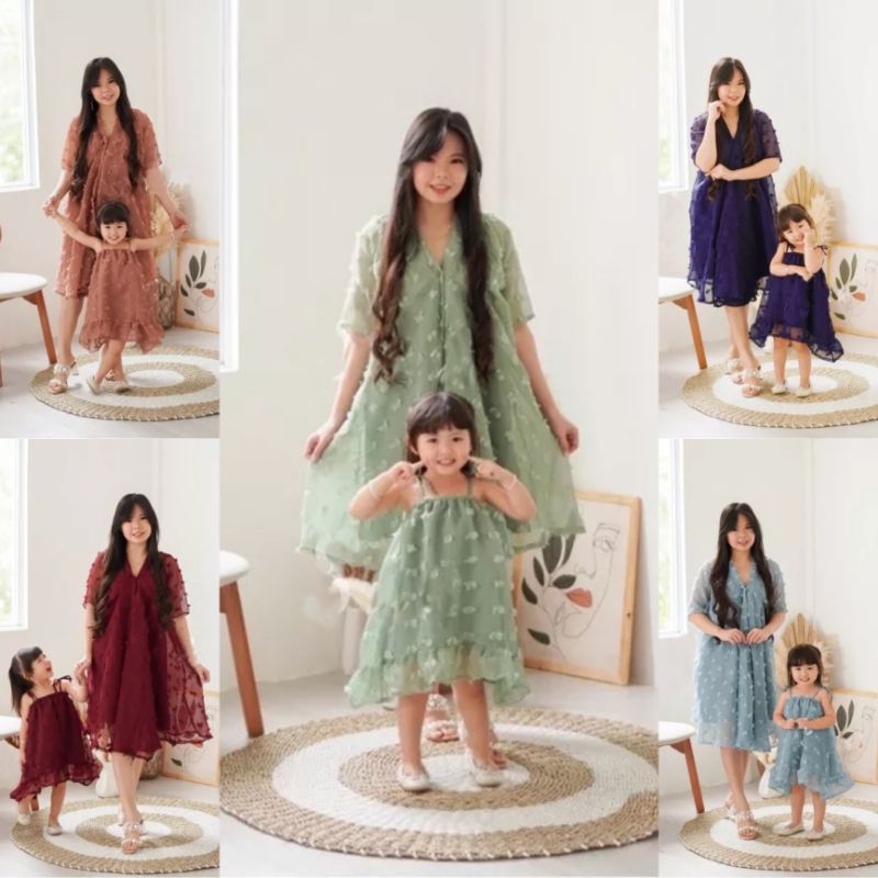 JENNIE RUBIAH KIDS COUPLE MOM DRESS ANAK