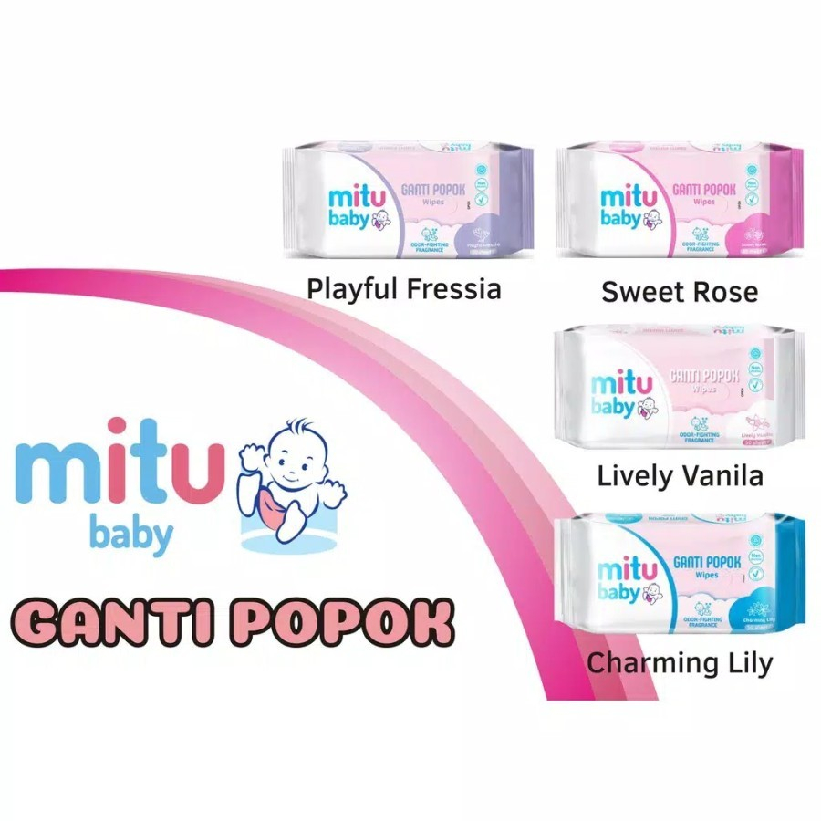 Mitu Tissue Basah Baby 50'S (Buy 1 get 1) BIRU/UNGU/PINK/PUTIH