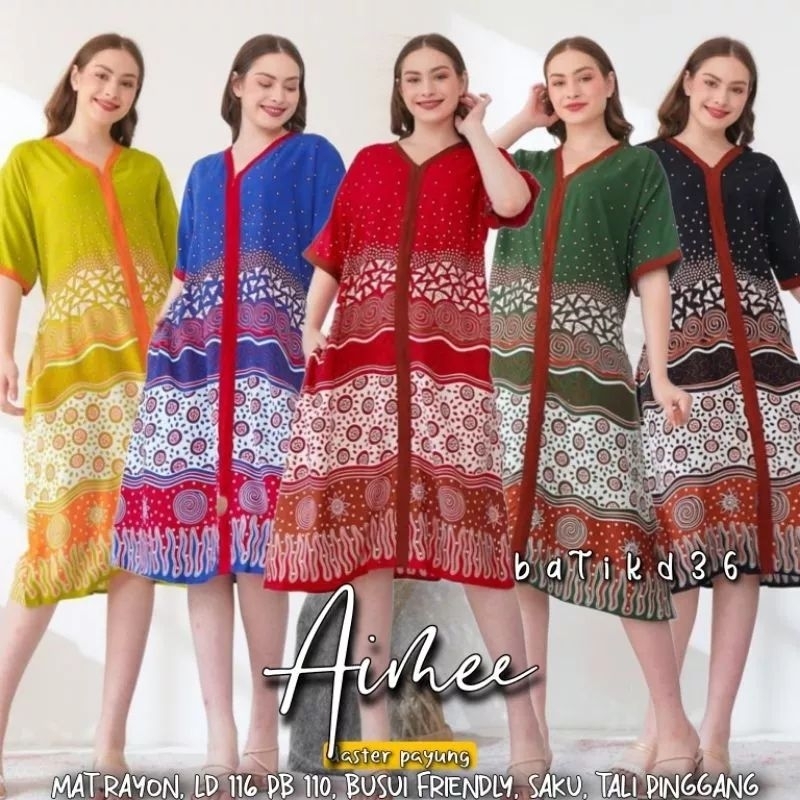 (Alesha )Daster Payung Aihe Addem tebal  baju santai remaja kekinian baju daster jumbo | baju rumaha