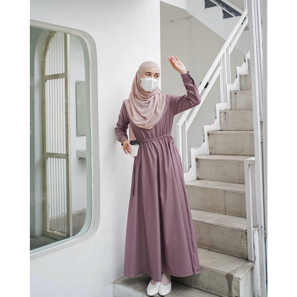 NADYA DRESS SIMPLE - GAMIS REMAJA POLOS SERUT SIMPLE PARTY DRESS PREMIUM - GAMIS KONDANGAN KEKINIAN
