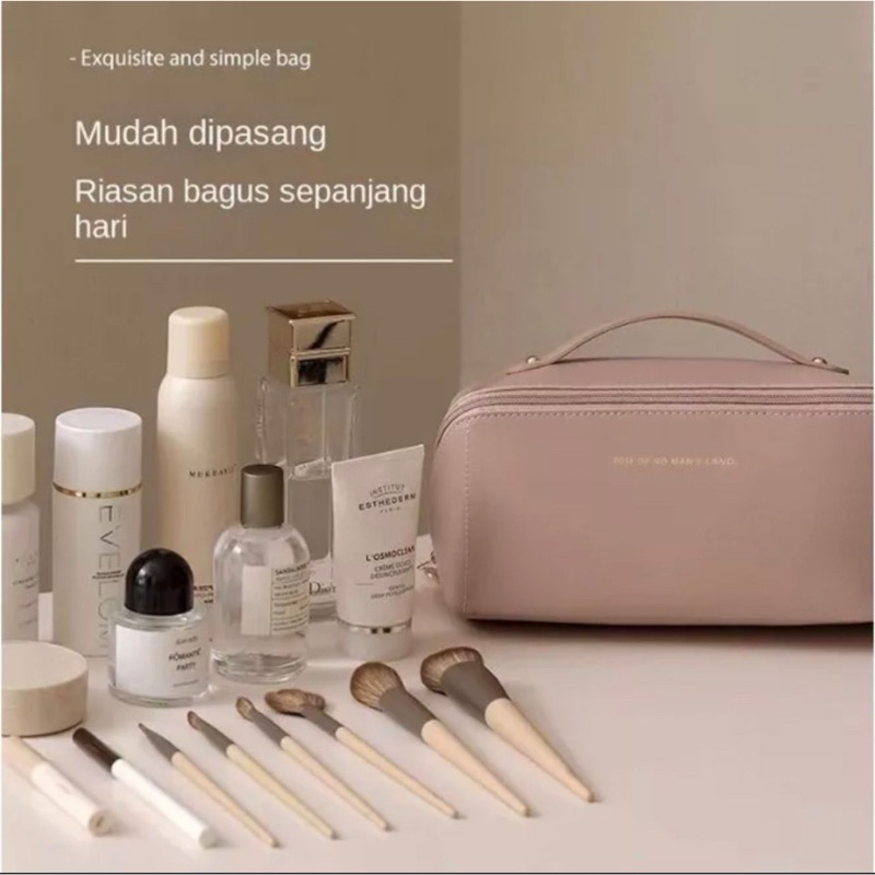 LIO BAG Tas Kosmetik Pouch Makeup Travel Tas Portable Make Up Tas Kosmetik Sekat Wanita Travelling Bag Organizer Toiletries Bag