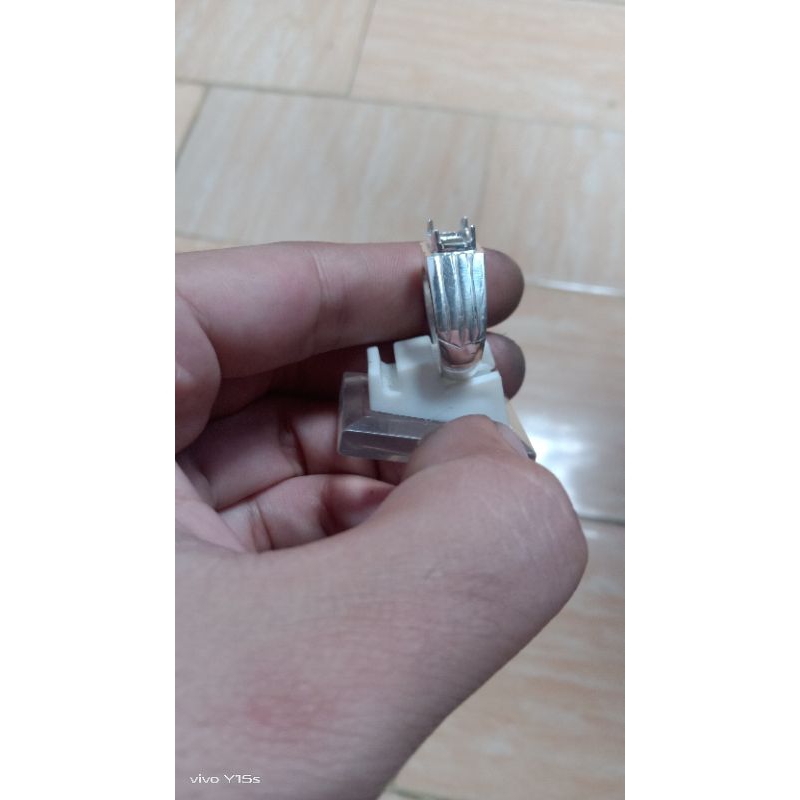 emban cincin perak 925 handmade model kotak untuk batu kotak02