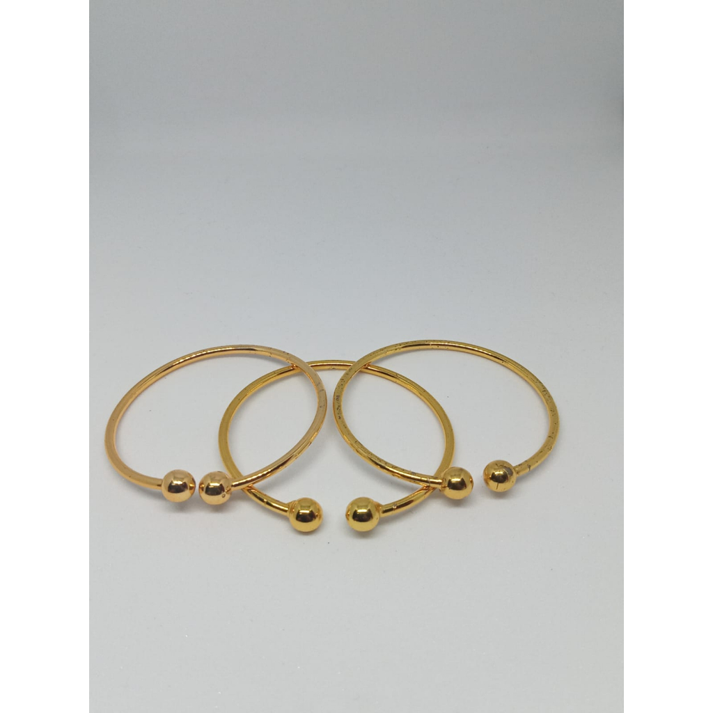 GELANG KERONCONG ANAK TITANIUM GOLD UMUR 2-5 TAHUN ISI 2 PCS ANTI LUNTUR DAN KARAT