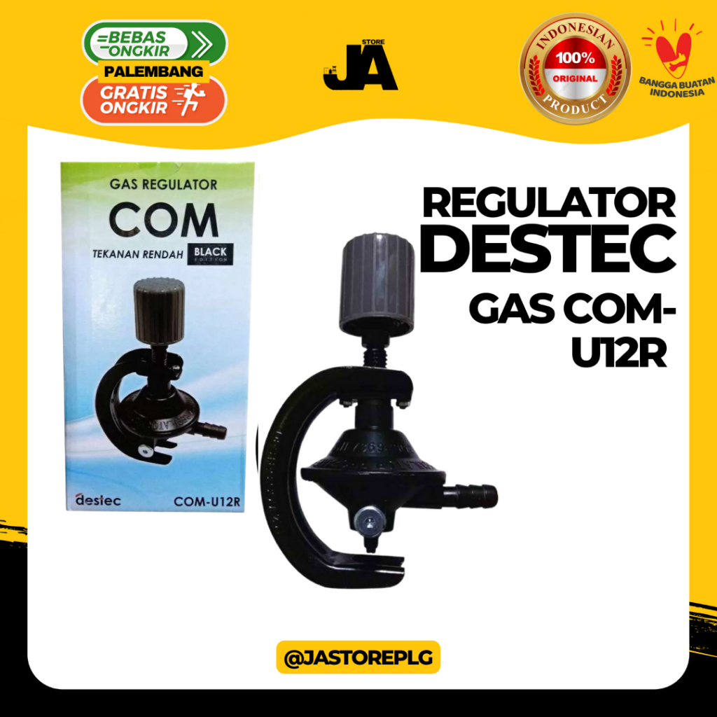 Gas Regulator Com Destec COM U12R Tekanan Rendah Original Tabung Kunci Kos Kosan Rumah Makan