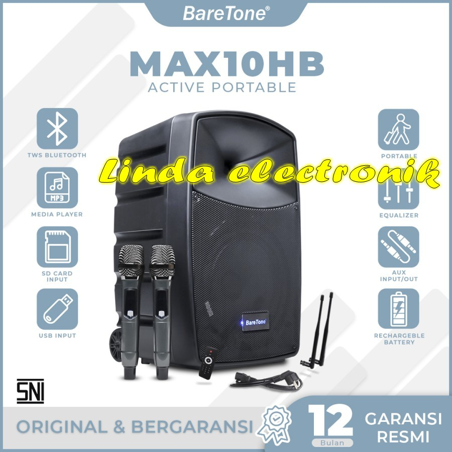 wireless portable baretone max10hb 10 inch max 10hb original