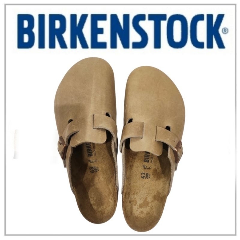 BIRKENSTOCK BOSTON SOFT FOOTBED TABACCO BROWN SUEDELEATHER SIZE 43