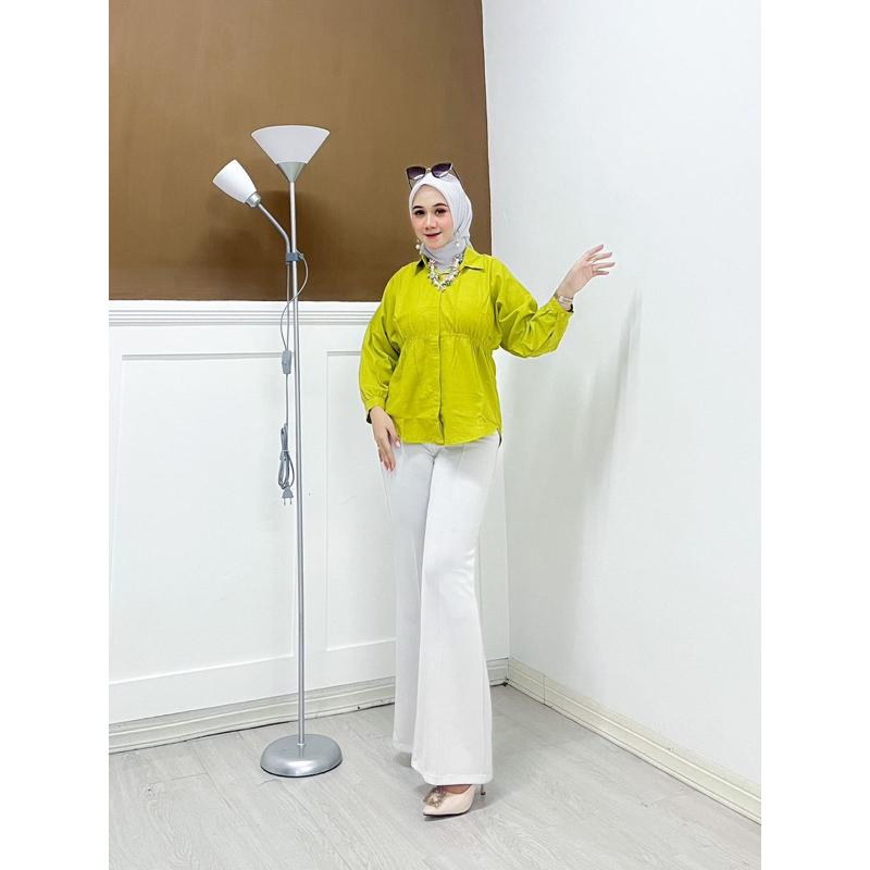 Alya Shirt Kemaja Wanita Oversize/ Kemja Wanita Polos Katun