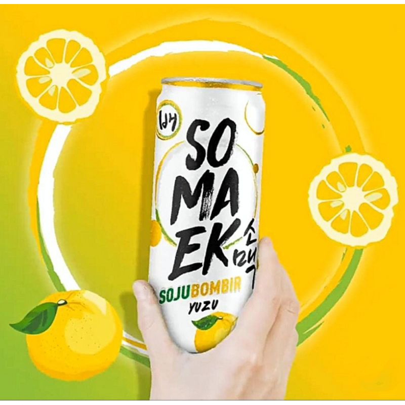 SOMAEK YUZU / S0JU BOMBIR KALENG RASA LEMON 320ML