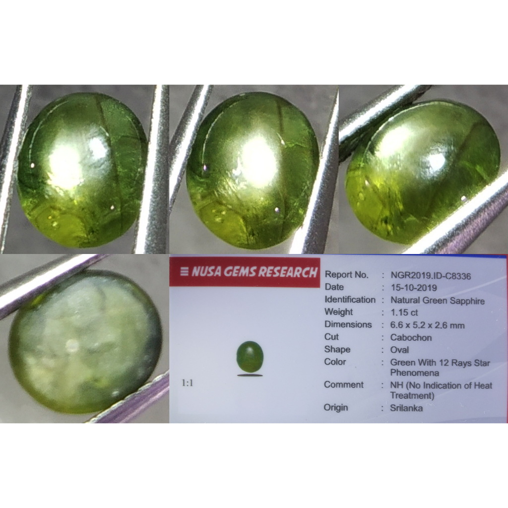 Natural Sapphire with Memo