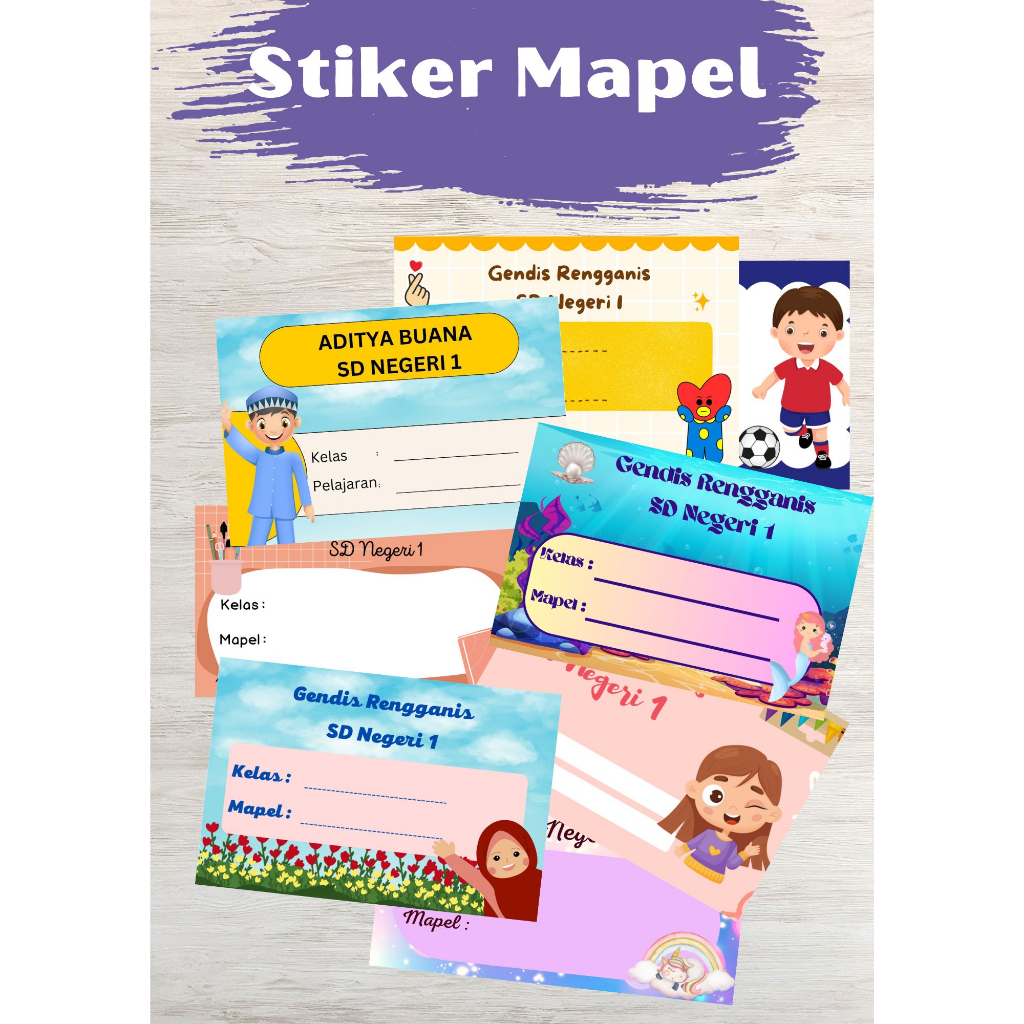 

Stiker Buku Mapel Custom (10 pcs)