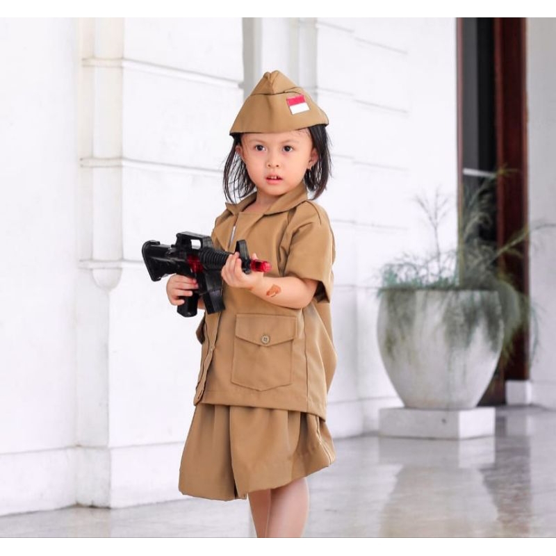 BAJU PAHLAWAN/KOSTUM PAHLAWAN/BAJU PEJUANG ANAK DAN DEWASA/KOSTUM PEJUANG ANAK/KOSTUM VETERAN