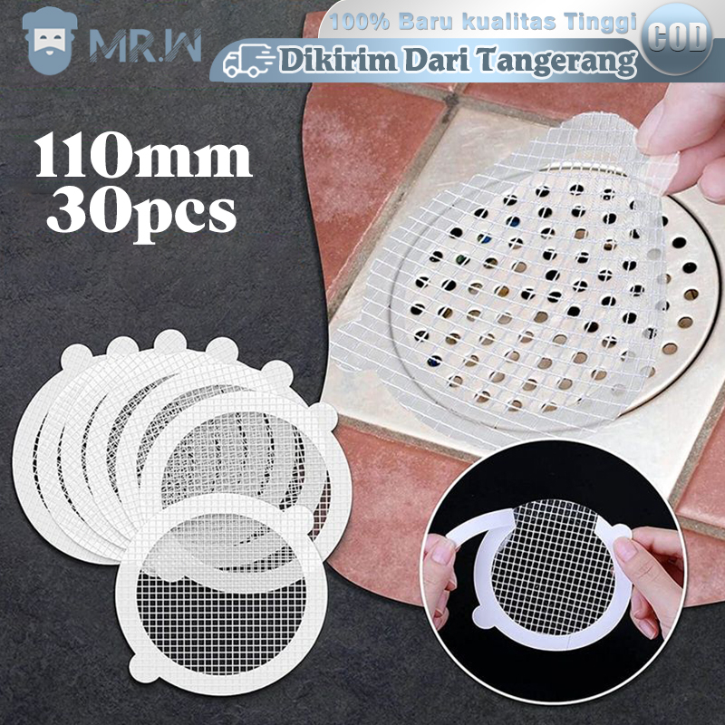 Saringan Rambut Kamar Mandi 30pcs Stiker Saringan Rambut Disposable Hair Catcher Shower Drain Cover