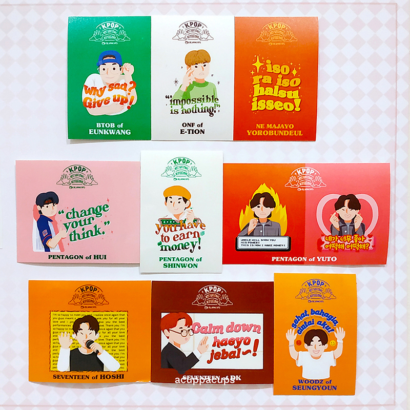 

K-pop Motivational Inspirational Stickers Series | acuppacups