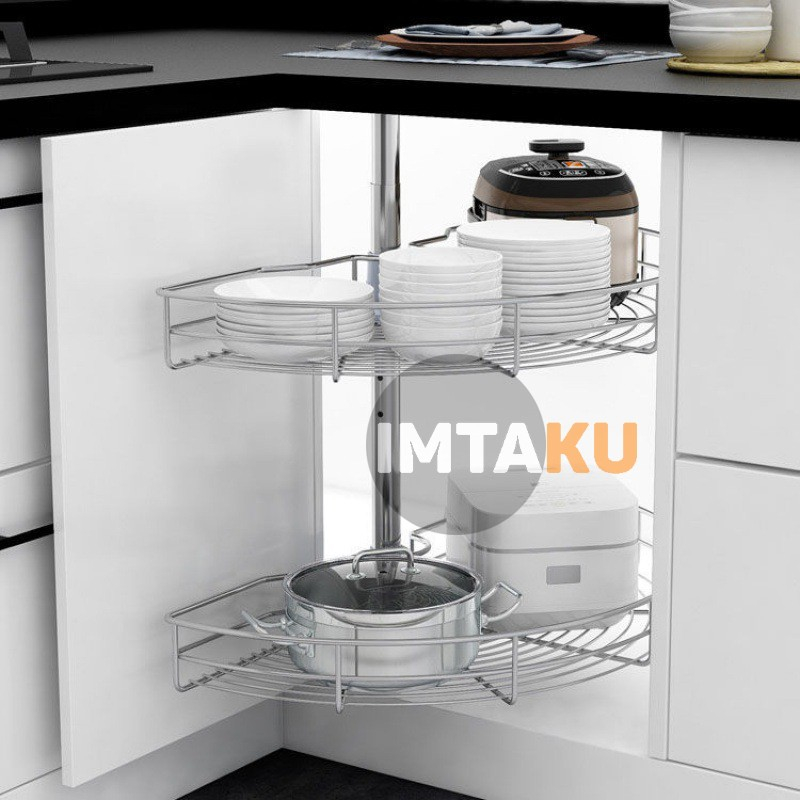 Rak Panci Putar Stainless Steel Untuk Kitchen Set XC 28100 Merk MBL