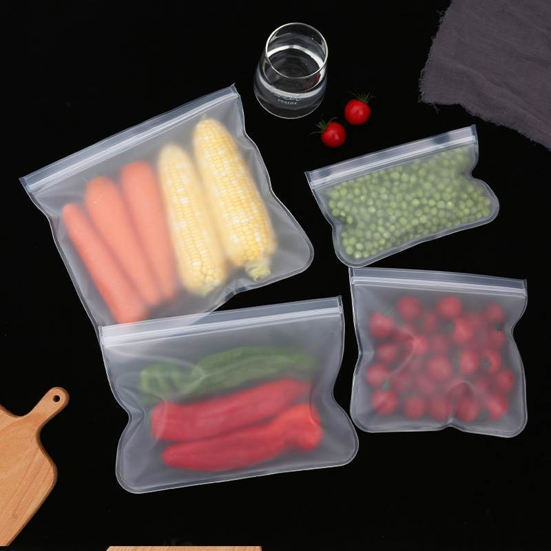 REUSABLE SILICONE FOOD BAG KANTONG PENYIMPANAN MAKANAN KEDAP UDARA ZIPPER POUCH / KANTONG MAKANAN