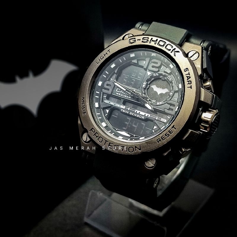 Jam Tangan Batman X G Shock GST Black + Bonus