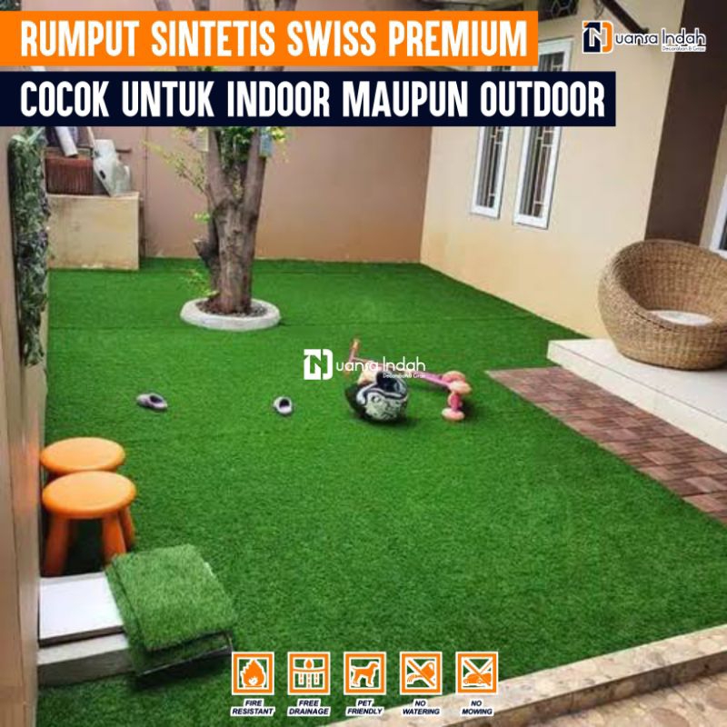 RUMPUT SINTETIS SWISS PREMIUM UKURAN 1x11 METER