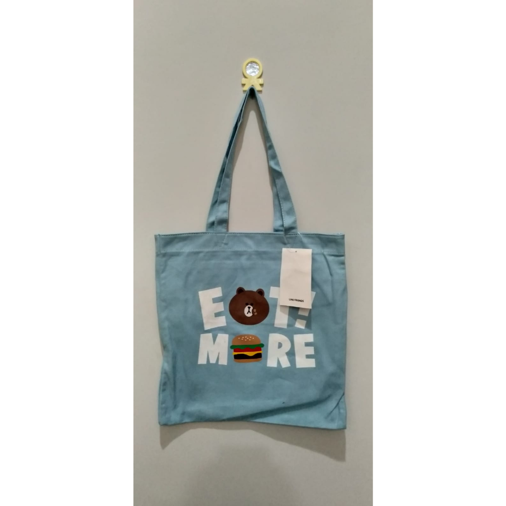 [BACA DESKRIPSI] CKBAGS - TOTE BAG CHARACTER BROWN LINE #4016