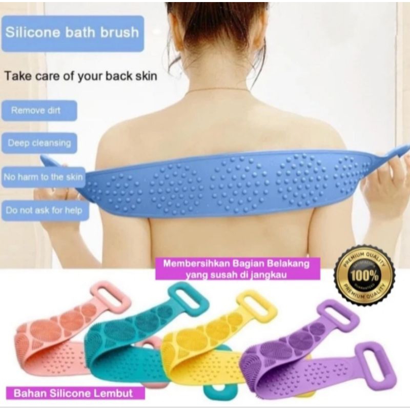 Sikat Punggung Mandi Penggosok Daki Badan Silikon Gosokan Kaki Lembut