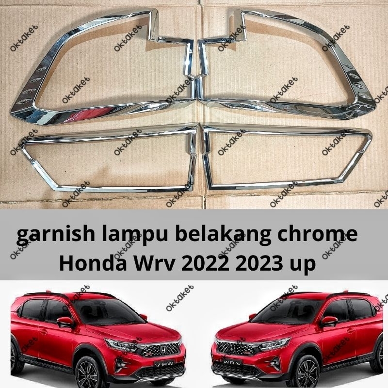 garnish lampu belakang Honda WRV 2022 2023 2024 Hitam Chrome