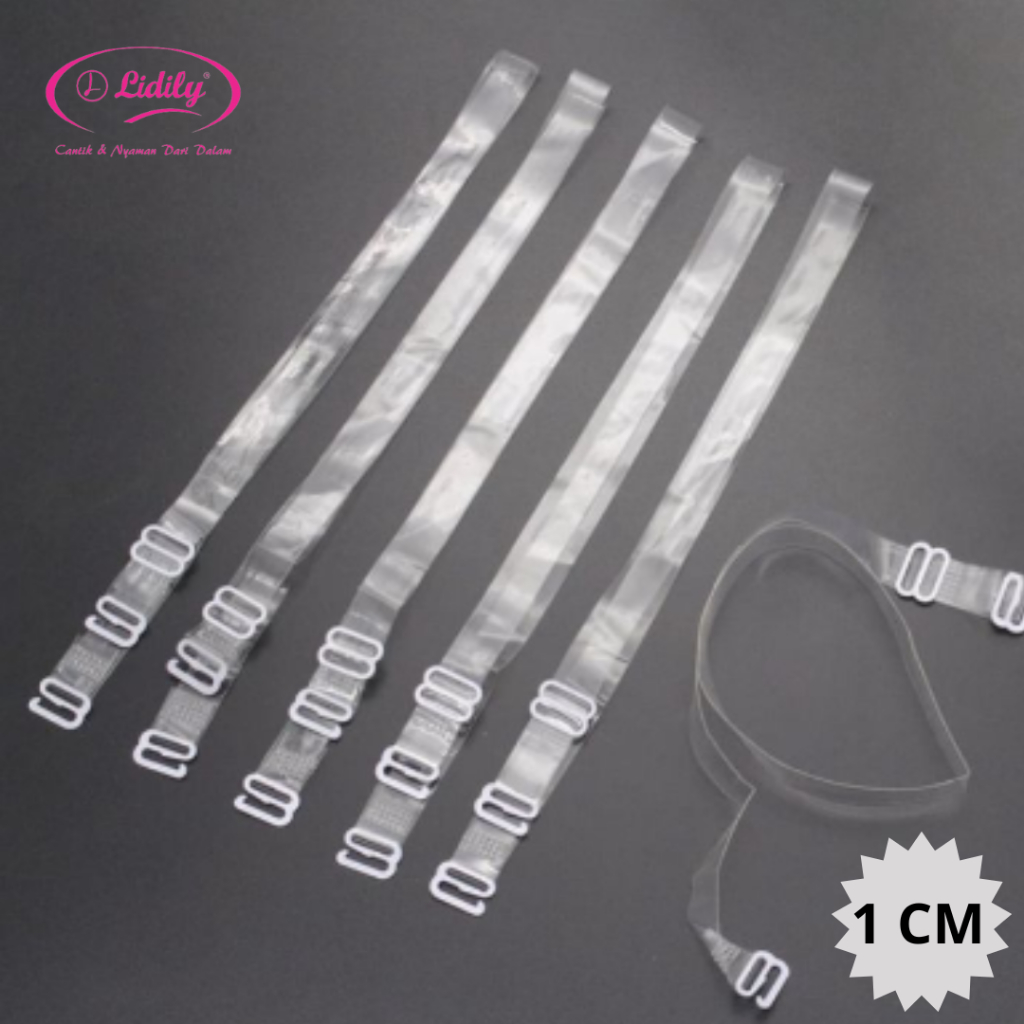 Lidily Tali Bra Transparan Bening Lebar 1CM  Nyaman Digunakan Tidak Sakit dan Anti Iritasi TB 008 A
