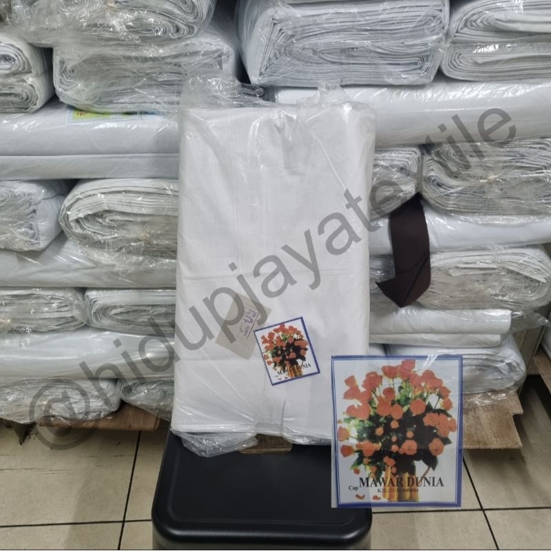 Kain Kafan Mori Kaci Cap MAWAR DIANA ROSE MAWAR DUNIA (45 Meter) Lebar 105 cm