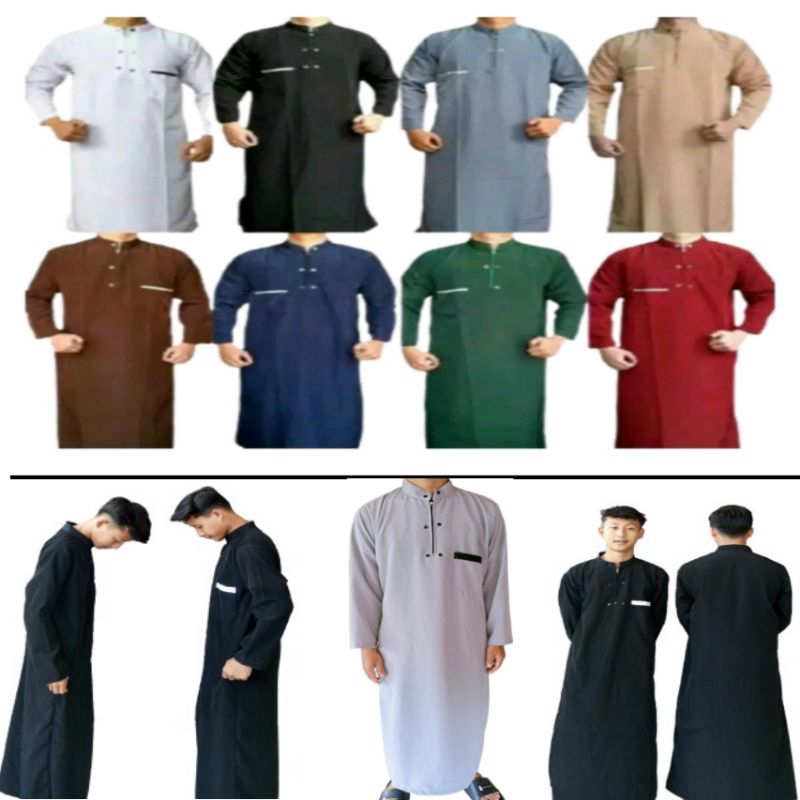 Jubah pria gamis pria dewasa jubah lengan panjang jubah gamis pria polos jubah pria dewasa lengan pe