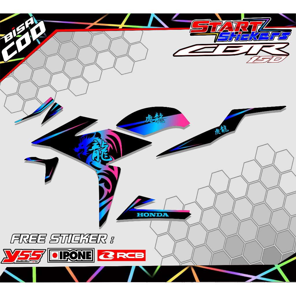 STRIPING VARIASI HONDA CBR 150 VARIASI  NAGA / STICKER LIST VARIASI MOTOR CBR 150 VARIASI NAGA