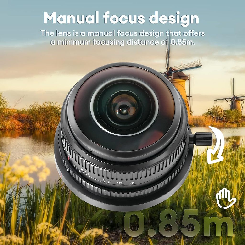 Lensa 7artisans 4mm F2.8 Circular Fisheye Lens For Fujifilm X-Mount