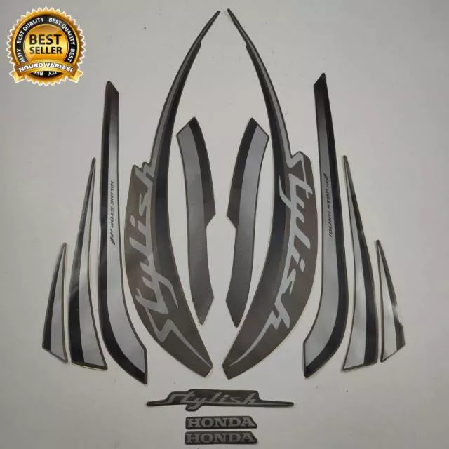 stiker striping honda scoopy stylish 2019 abu lis body original