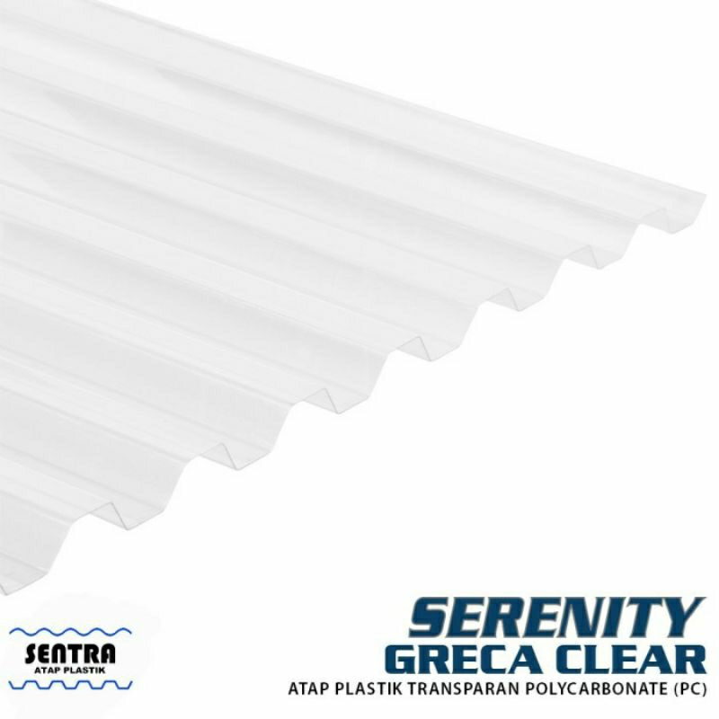 Atap Polycarbonate Transparan Gelombang Greca Kotak Kanopi Plastik