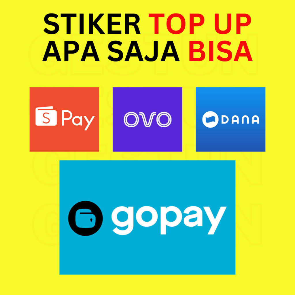 stiker dana topop gopay ovo