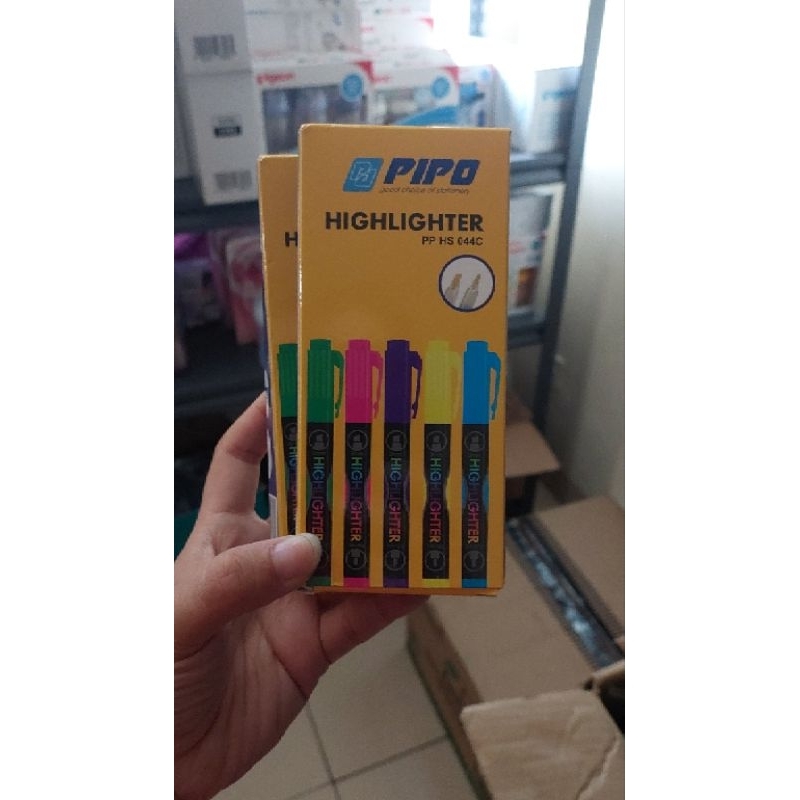 

pipo stabillo eceran highlighter lancip tajam 2 mata. spidol alat tulis