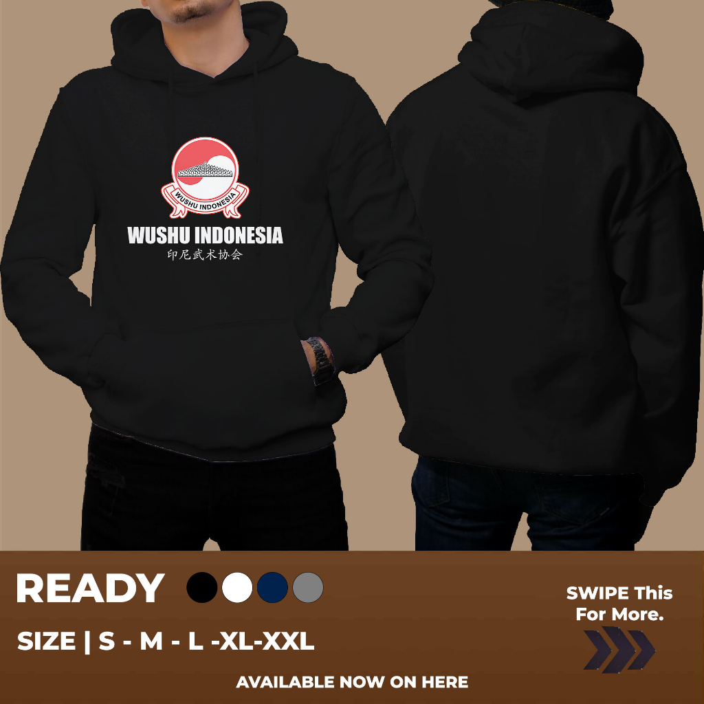 HOODIE WUSHU INDONESIA KEREN BANGET UNTUK PRIA