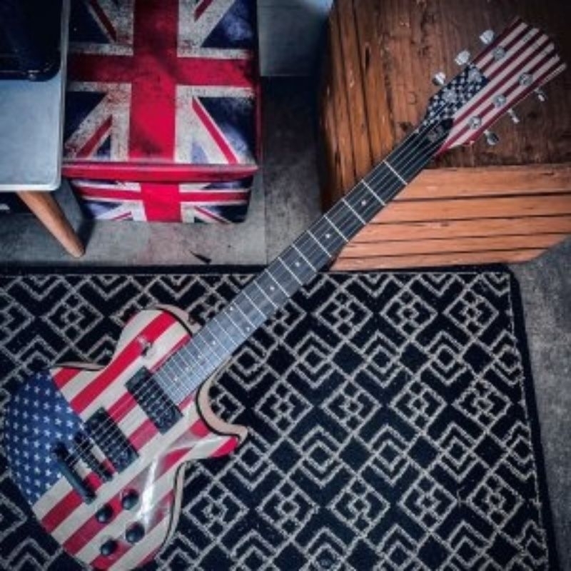 Gitar Listrik Les Paul Gillmore GG10 flag Amerika Original