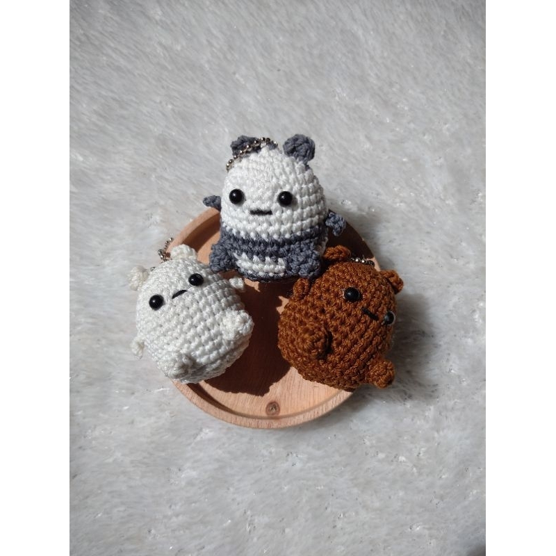 MINI AMIGURUMI WE BEAR BEARS KEYCHAIN GANTUNGAN KUNCI WE BEAR BEARS