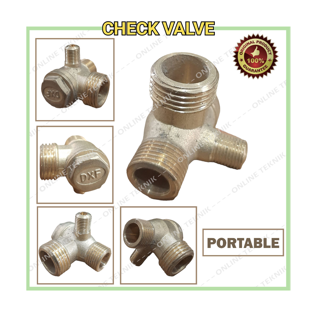 Valve Kompresor Portable 75/125 / Check Valve Compressor Sambungan Kompresor Portable 0.75HP 1HP