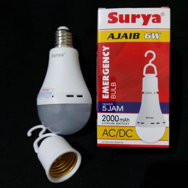 Surya Ajaib Lampu Led Emergency 6W / 6 Watt AC/DC