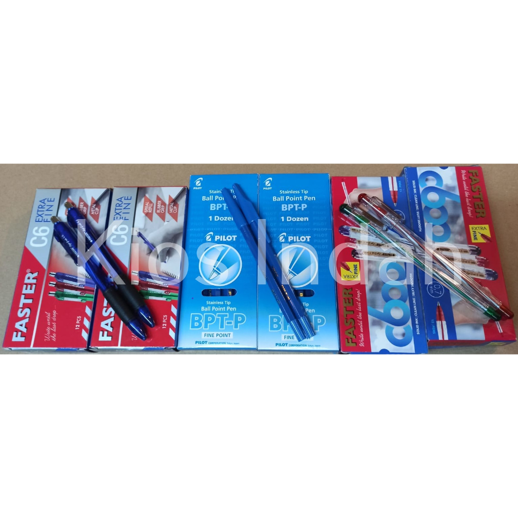 

Bolpoin / Pulpen / Pena - Standard AE7 0,5, FASTER 0,7 & Pilot / 1 BOX 12 Pcs [Hitam, Merah & Biru]