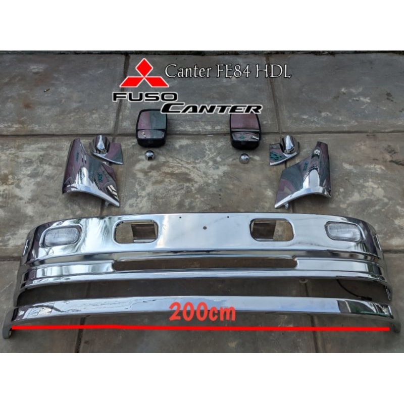 aksesoris crome bagian depan set bemper Mitsubishi canter