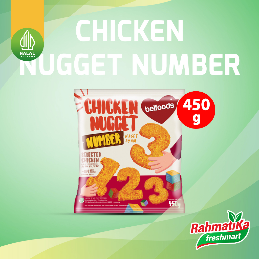 Promo Harga Belfoods Nugget Chicken Nugget Number 450 gr - Shopee