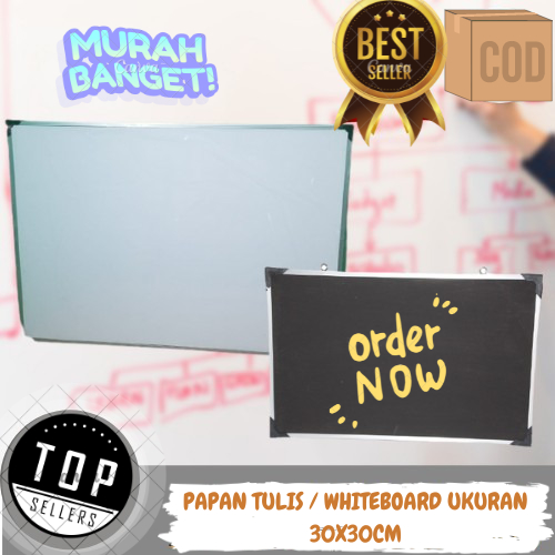 

WHITEBOARD/PAPAN TULIS TANPA PENGHAPUS&SPIDOL UKURAN 30X30