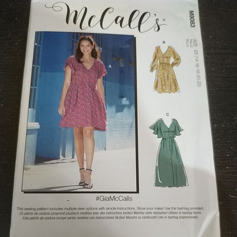 Pola Jahit Baju McCall's M8083