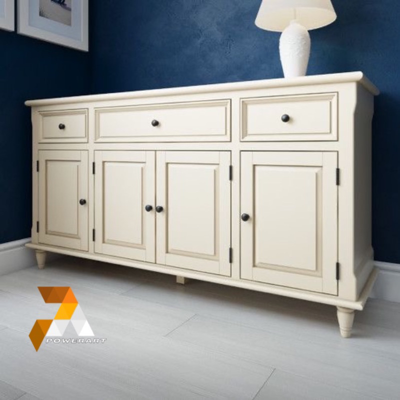 BUFET MEJA TV MINIMALIS DUCO PUTIH MEJA KONSOL RAK TV CABINET TV CAT DUCO